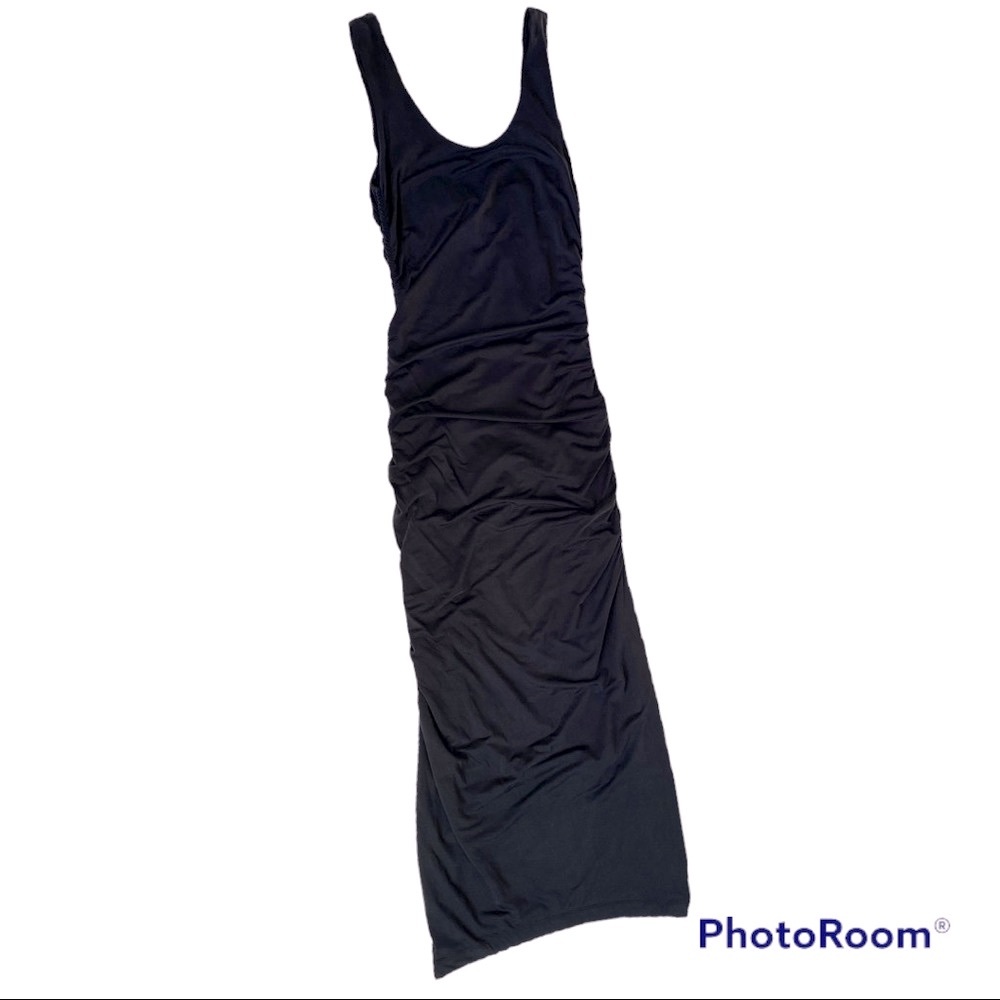 los angeles atelier & other stories fitted black maxi dress size 2